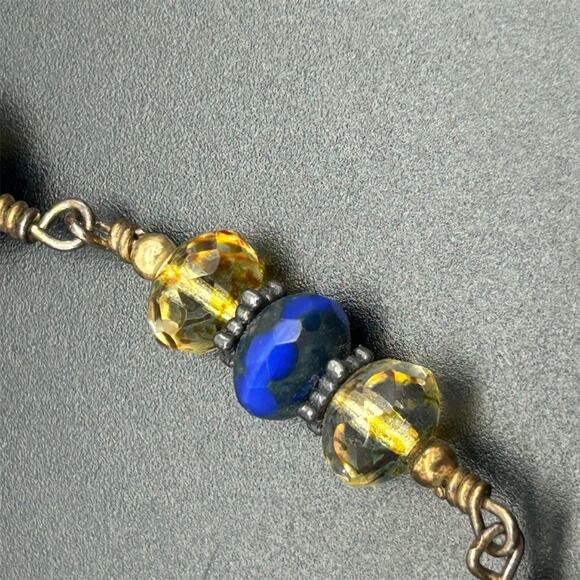 Glass of Venice Multicolor Glass Beaded Handcrafted Bracelet Vermeil 925 Clasp - Picture 6 of 12